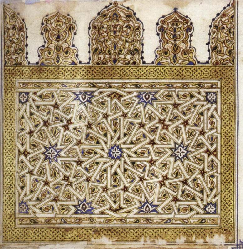 unknow artist Ornamental endpiece from a Qur'an oil painting picture
